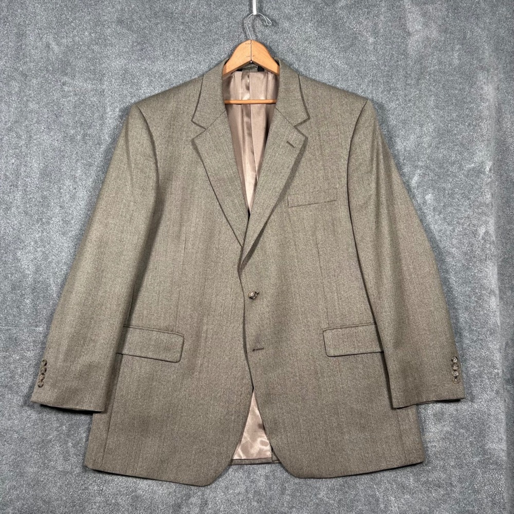 VTG Jos A Bank Signature Loro Piana Super 120s Wool Blazer Brown Tan 48LT Canada